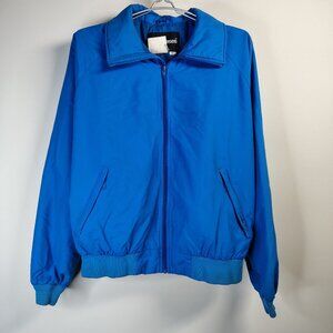 VINTAGE Helly Hanson Windbreaker Jacket Mens Aqua Teal Helly Tech Bomber Size XL